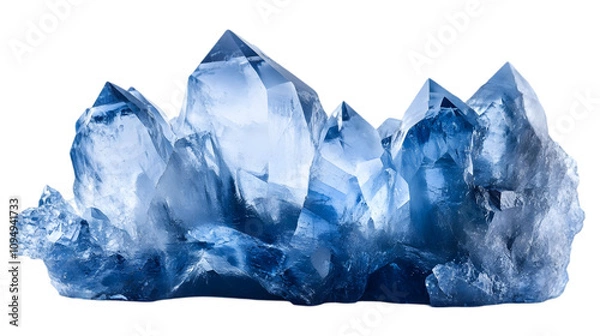 Obraz Blue Crystal Cluster - Realistic Image