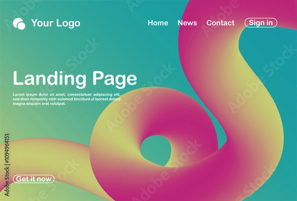 Fototapeta Background Abstract Landing Page