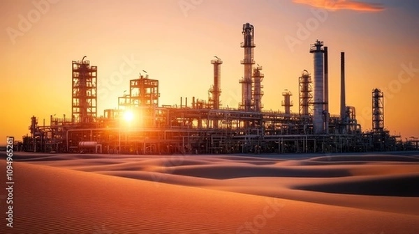 Fototapeta The heart of the dunes is an intriguing setting for energy production.