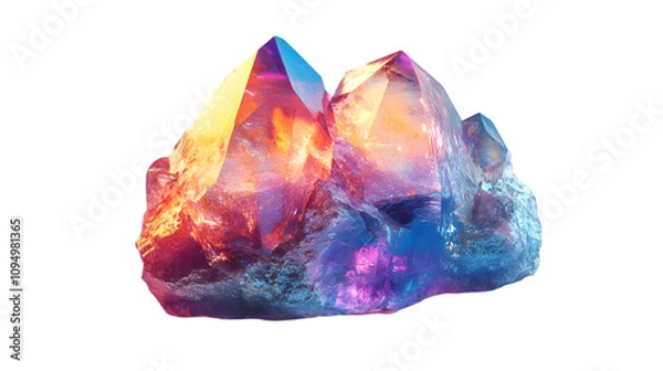 Obraz Iridescent Crystal Gemstone Illustration