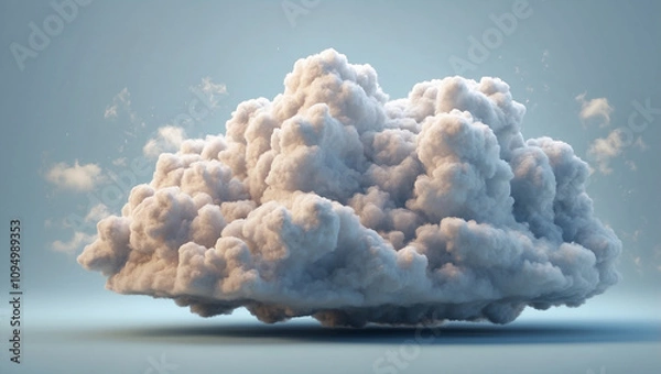 Obraz Big Cloud Isolated on a Transparent Background