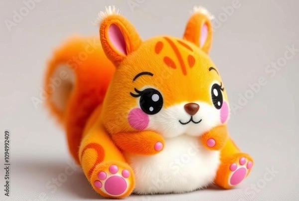 Obraz _ . Squishy Squirrel A cute, squishy squirrel with bright colors