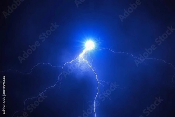 Obraz Cobalt Flash A cobalt blue ball that appears with a flash and di