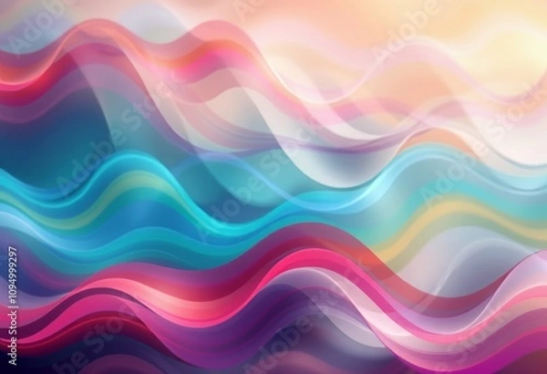 Fototapeta Abstract Colorful Waves A dynamic and energetic background with