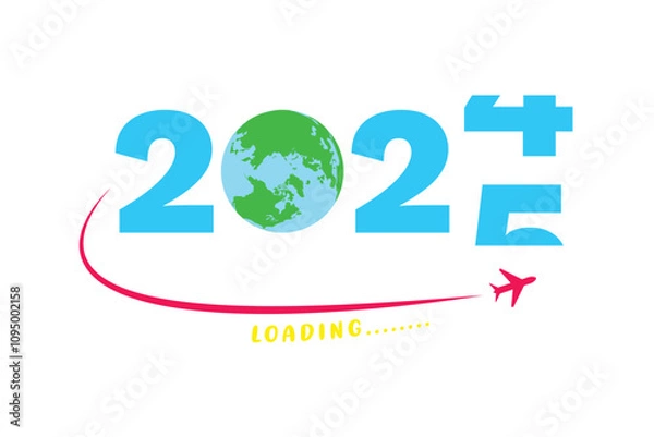 Fototapeta 2025 Happy New Year Loading  Vector  