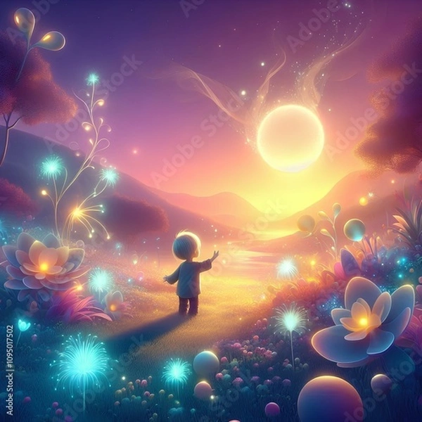 Fototapeta Magical Twilight Meadow