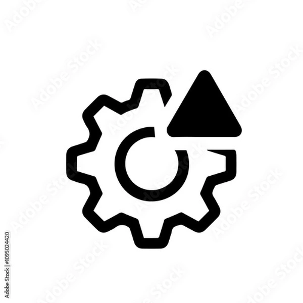 Obraz gear icon on white