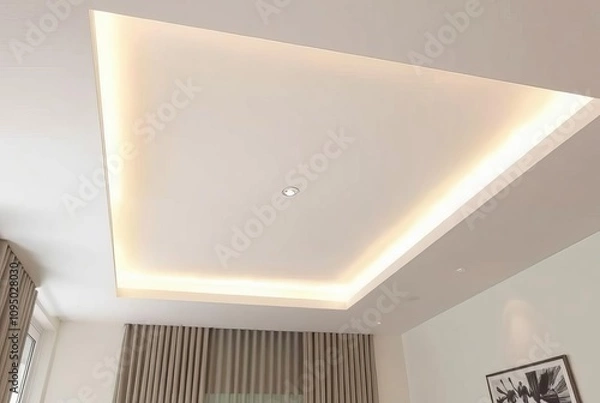 Fototapeta Drop Ceiling Minimalist design with built in lighting