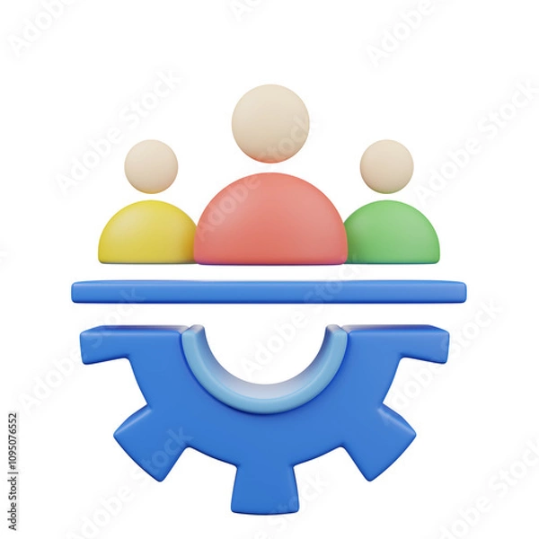 Fototapeta 3d render of human resources user