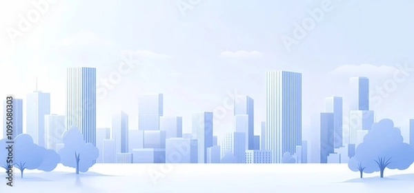 Fototapeta City in the Mist