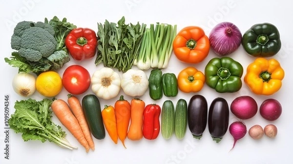 Fototapeta Includes many fresh vegetables.