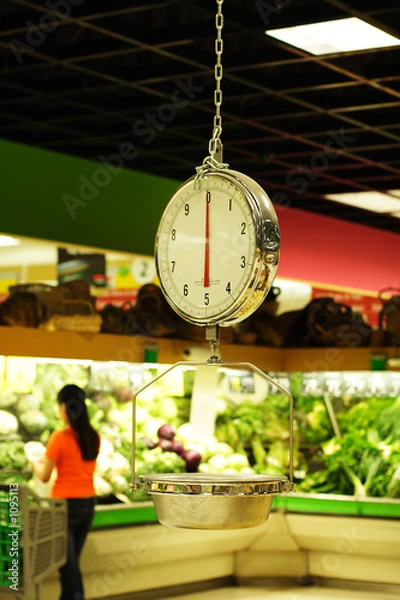 Fototapeta grocery weight scale