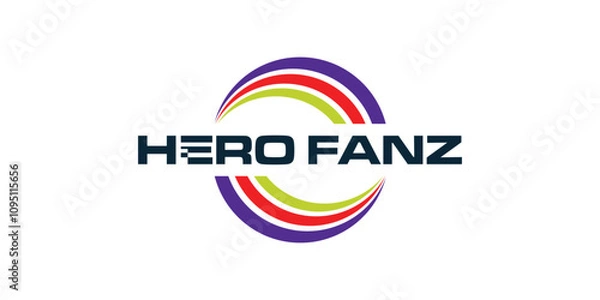 Fototapeta Circle and speed logo, full color logo, game logo