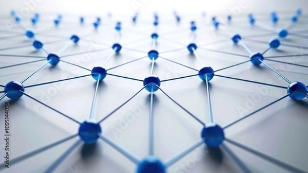 Fototapeta Abstract network connection. (1)