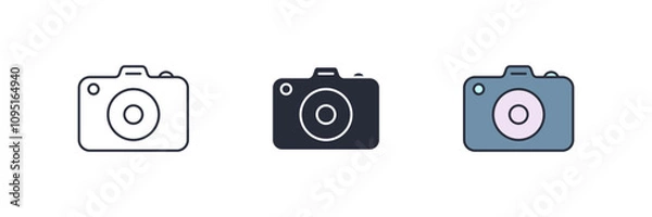 Fototapeta camera icon. camera Symbol sign for mobile concept and web design. Vector icon, Logo illustration, Vector graphics
