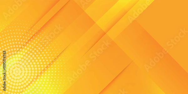 Fototapeta abstract modern yellow background with stripes and halftone.eps10