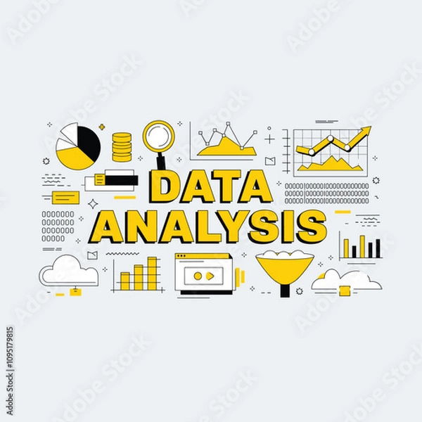 Fototapeta Visualize your insights with our engaging data analysis graphics for impactful storytelling!