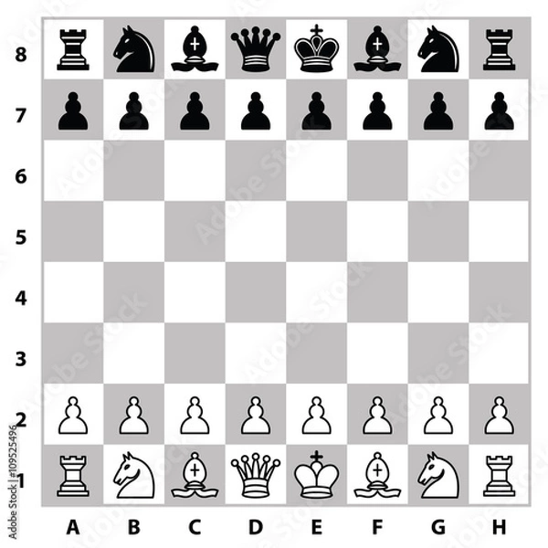 Obraz Chess pieces on a chess board