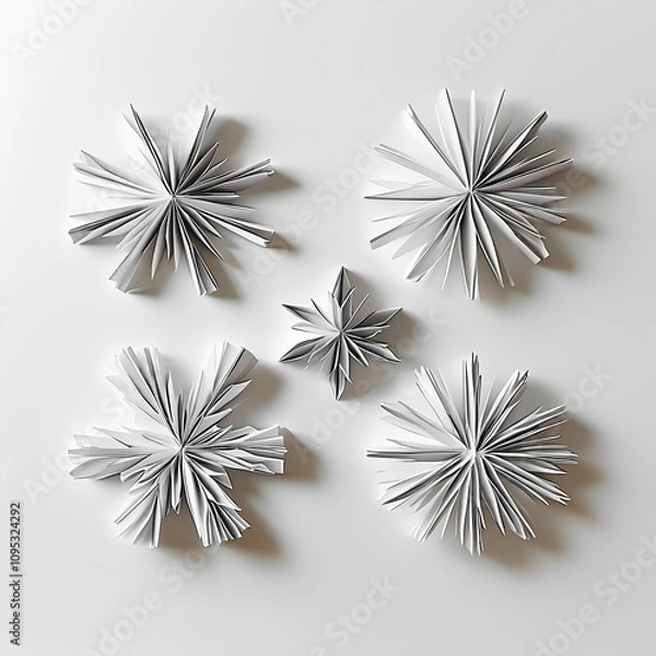 Obraz Snowflakes in paper craft