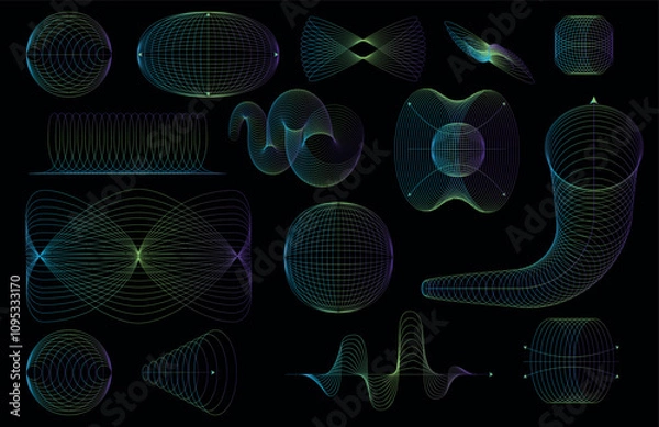 Obraz Abstract Technology Elements. futuristic line design elements