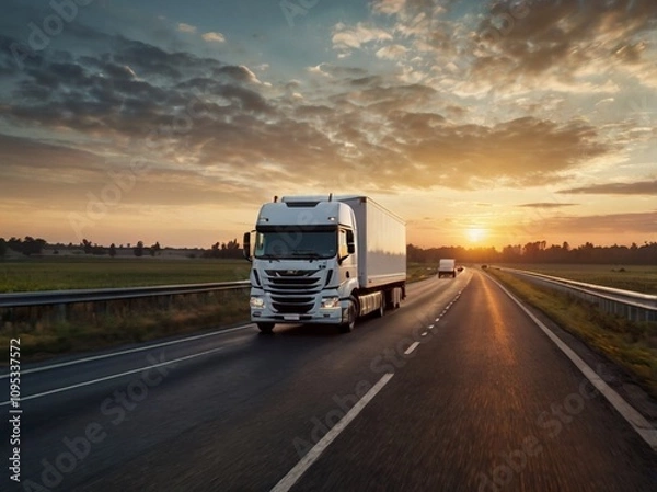 Obraz truck on the road