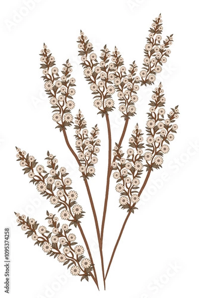 Obraz wheat ears isolated on white background