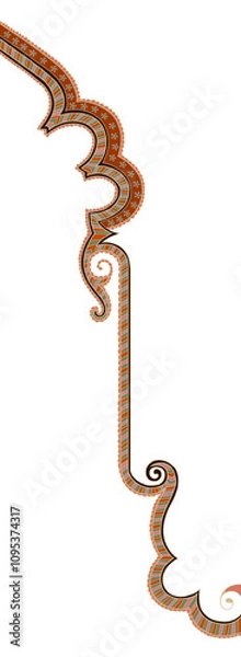 Obraz gold ribbon on white background vector art 