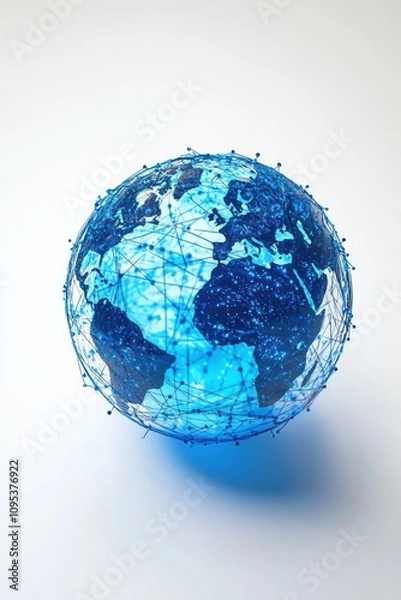 Fototapeta Global Network Connections Illustrating Worldwide Interconnectivity