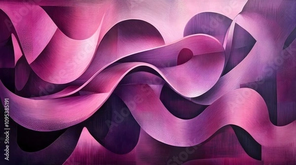 Obraz Abstract, fluid, minimalistic wallpaper in pink and purple tones with a metallic sheen