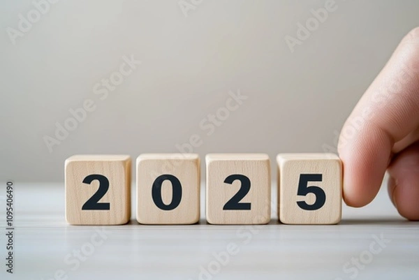 Fototapeta year 2025 in the calendar 