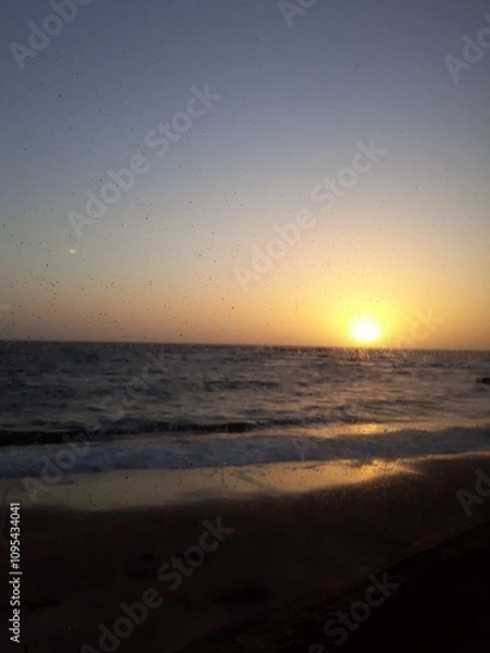 Fototapeta sunset on the beach