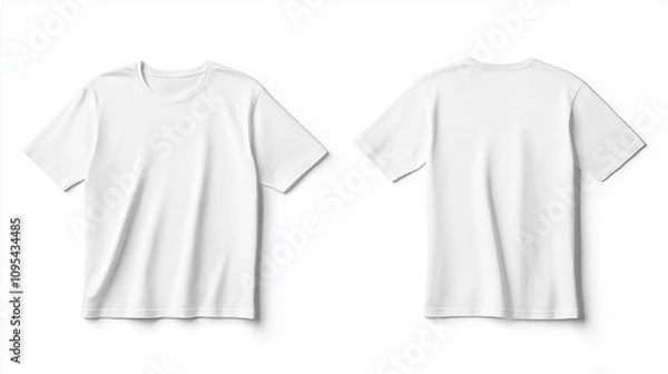 Obraz white t-shirt mockup front and back