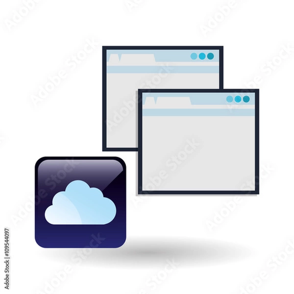 Fototapeta website design. social media icon. online concept