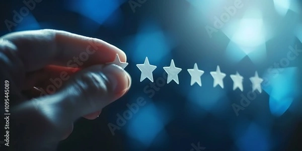 Fototapeta Client or Consumer Giving Rating to Service Experience: Enhancing Customer Satisfaction, Feedback Collection, and Service Improvement for Business Success