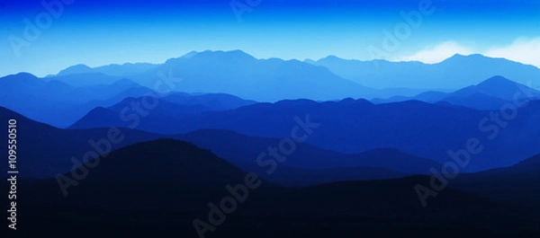 Obraz Mountains at sunset