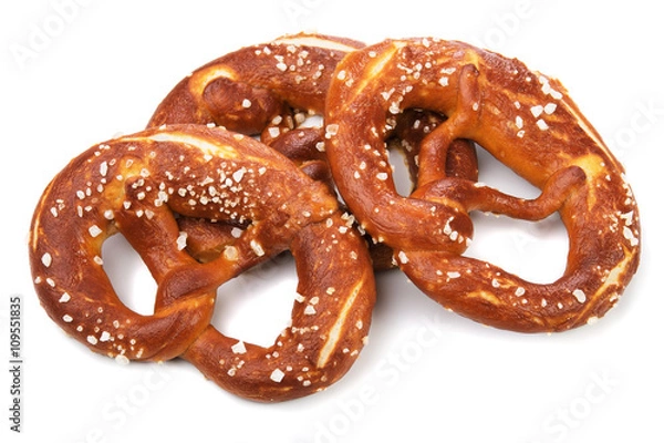 Obraz German pretzel isolated on white