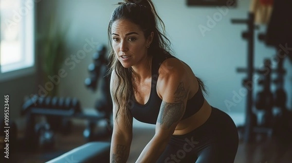 Fototapeta One-on-one online training, fitness guidance, personal goals, live coaching.