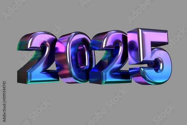 Obraz 3D 2025 HAPPY NEW YEAR
