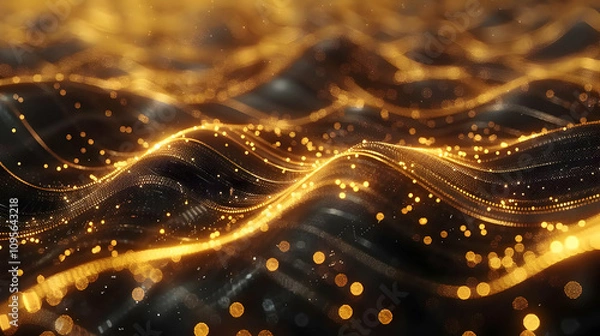 Fototapeta Golden Abstract 3D Background