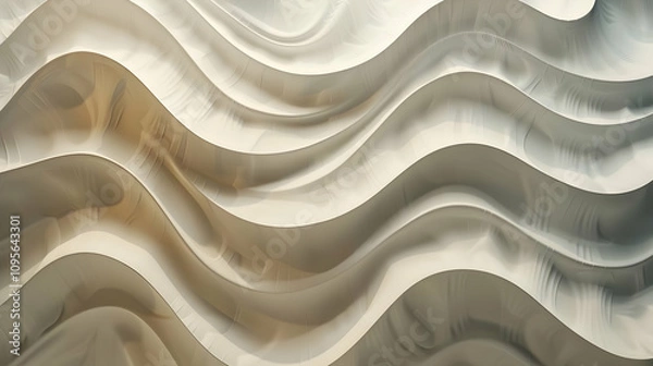 Fototapeta Abstract 3D Wave Background Illustration