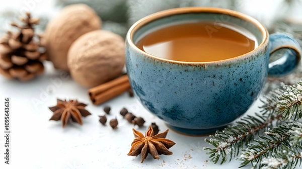 Obraz Cozy Winter Tea Mug Illustration