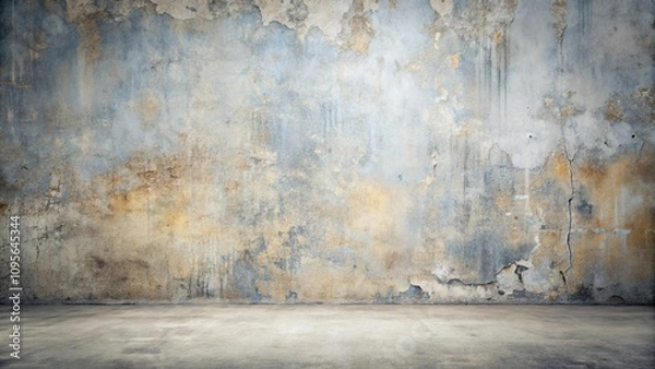 Fototapeta Grunge Room Interior Featuring Aged Wall and Floor Texture