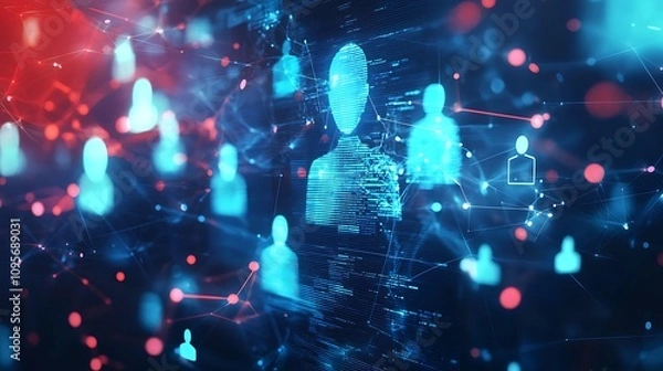 Fototapeta Personalized profile creation in the registration process glowing with customizable avatar icons interactive fields and dynamic visuals symbolizing seamless user experience 