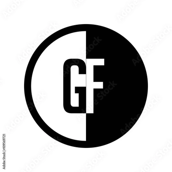 Obraz INITIAL CIRCLE HALF LOGO GF