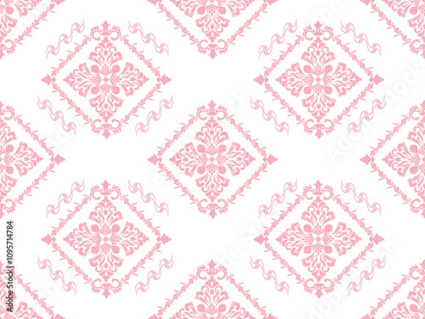 Fototapeta Seamless fabric pattern with tribal patterns.
