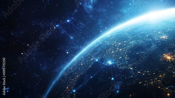 Obraz Global network connection. (1)