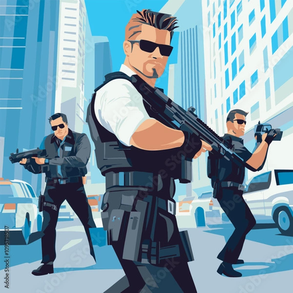 Fototapeta soldiers are having war exercises