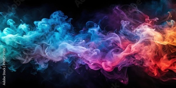 Fototapeta Background smoke nebula fractal , smoke, nebula, fractal, background, abstract, design, cosmic, space, texture