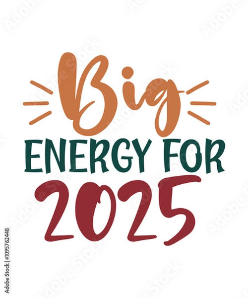 Fototapeta Happy New Year SVG Bundle 2025, Happy New Year SVG Design, Happy New Year t-shirt design 