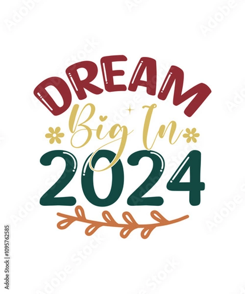Fototapeta Happy New Year SVG Bundle 2025, Happy New Year SVG Design, Happy New Year t-shirt design 